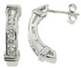 925 Sterling Silver Platinum Finish Earrings
