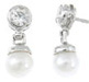 925 Sterling Silver Platinum Finish Fashion Earrings