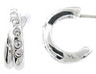 925 Sterling Silver Platinum Finish Fashion Earrings