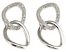 925 Sterling Silver Rhodium Finish CZ Brilliant Fashion Earrings