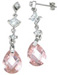 925 Sterling Silver Rhodium Finish CZ Princess Fashion Earrings