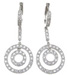 925 Sterling Silver Rhodium Finish Brilliant Antique Style Pave Earrings