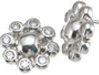 925 Sterling Silver Rhodium Finish CZ Bezel Earrings
