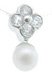 925 Sterling Silver Platinum Finish Fashion Pendant