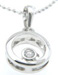 925 Sterling Silver Platinum Finish Fashion Pendant