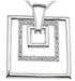 925 Sterling Silver Rhodium Finish Fashion Pave Pendant