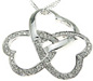 925 Sterling Silver Rhodium Finish CZ Brilliant Heart Pendant