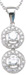 925 Sterling Silver Rhodium Finish Brilliant Fashion Pave Pendant