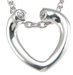 925 Sterling Silver Rhodium Finish CZ Heart Pendant