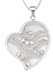 925 Sterling Silver Rhodium Finish CZ Brilliant Heart Bezel Pendant