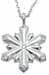 wholesale sterling silver snow flake pendant