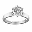 Certified Moissanite 925 Sterling Silver Brilliant Solitaire Wedding Ring
