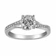 3/4ct brilliant 925 silver Sterling Couture engagement ring