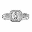 1.25ct double prong Sterling Couture 925 silver engagement ring