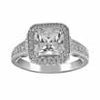 2ct double prong 925 silver Sterling Couture engagement ring