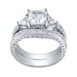 drop ship 925 sterling silver wedding ring set