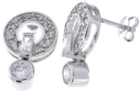 silver cz jewelry