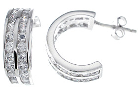 silver hoop earring jewelry