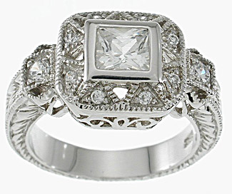filigree engagement ring wholesale jewelry