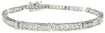 925 Sterling Silver Platinum Finish Fashion Channel Set Tennis Bracelet