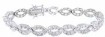 925 Sterling Silver Platinum Finish Fashion Tennis Bracelet