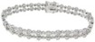 925 Sterling Silver Rhodium Finish CZ Fashion Tennis Bezel Bracelet