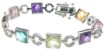 925 Sterling Silver Rhodium Finish Cocktail Princess Bracelet