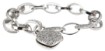 925 Sterling Silver Rhodium Finish CZ Locket Bracelet