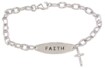 925 Sterling Silver Rhodium Finish Faith Bracelet