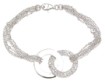 925 Sterling Silver Rhodium Finish CZ Link Bracelet