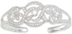 925 Sterling Silver Rhodium Finish Antique Style Cuff Bangle