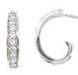 925 Sterling Silver Platinum Finish Fashion Pave Earrings