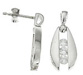 925 Sterling Silver Platinum Finish Earrings