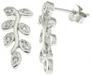 925 Sterling Silver Platinum Finish Fashion Earrings