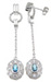 925 Sterling Silver Rhodium Finish Brilliant Fashion Pave Earrings