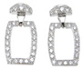 925 Sterling Silver Rhodium Finish Brilliant Fashion Pave Earrings