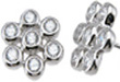 925 Sterling Silver Rhodium Finish Brilliant Fashion Pave Earrings