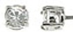 925 Sterling Silver Rhodium Finish Brilliant Stud Earrings