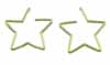 925 Sterling Silver 14k Gold Finish Star Earrings