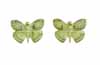 925 Sterling Silver 14k Gold Finish Butterfly Earrings