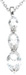 925 Sterling Silver Rhodium Finish CZ Oval Three Stone Pendant