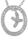 925 Sterling Silver Rhodium Finish CZ Hugs and kisses XO Pendant