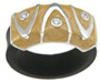 925 Sterling Silver Rhodium Finish Enamel Fashion Rubber Ring
