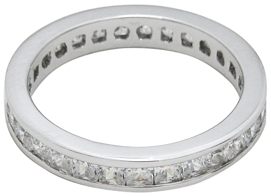 00Ct Princess Cut Eternity Wedding Band Ring  