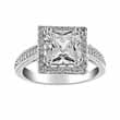 2ct double prong Sterling Couture 925 silver wedding ring