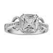 2ct double prong Sterling Couture 925 silver engagement ring