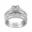 925 Sterling Silver Princess Wedding Set