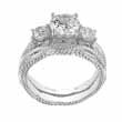 1.25ct brilliant 925 silver braid Sterling Couture wedding ring set