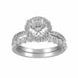 925 Sterling silver antique style wedding ring set